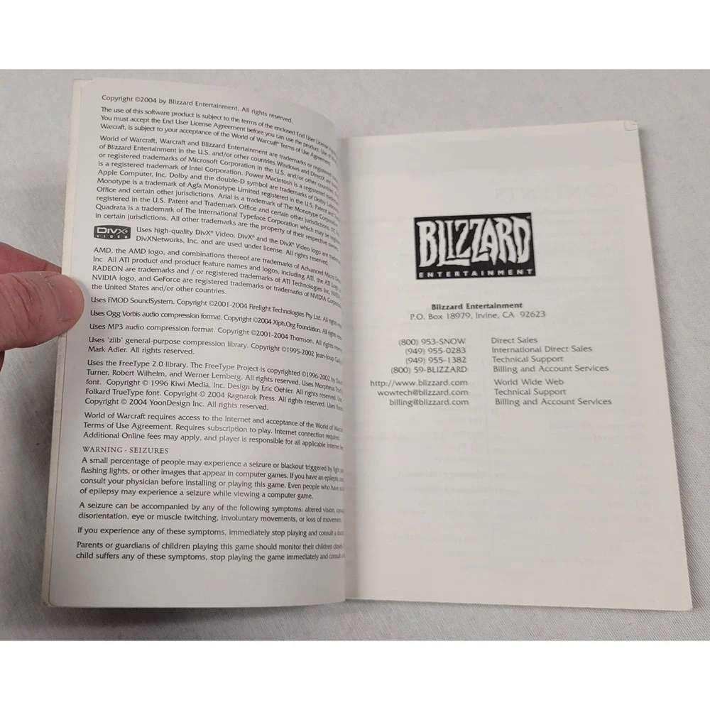 World of WarCraft Game Manual for PC (Manual Only, No Game) - 2004